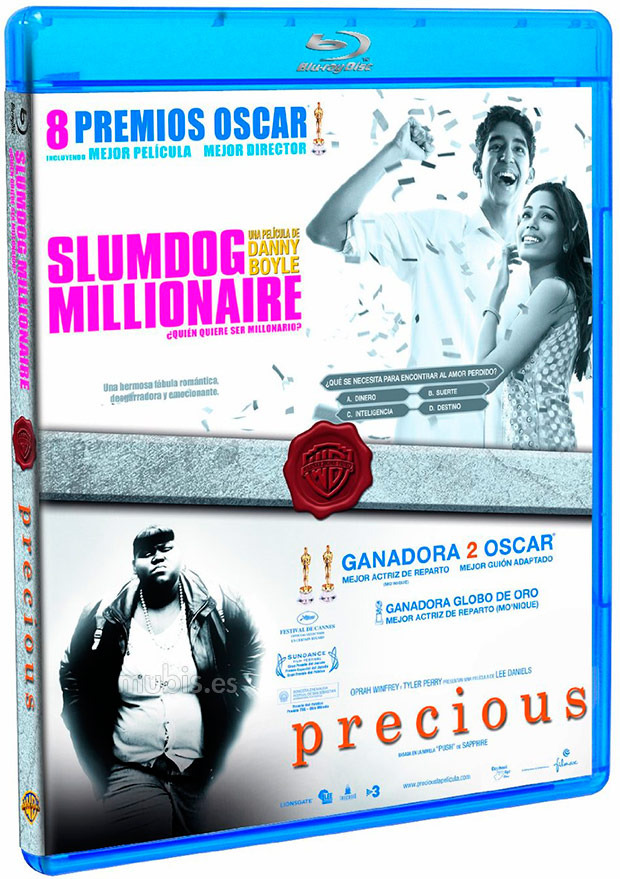 carátula Pack Slumdog Millionaire + Precious Blu-ray 1