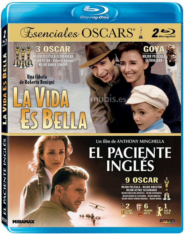 carátula Pack La Vida es Bella + El Paciente Inglés Blu-ray 0