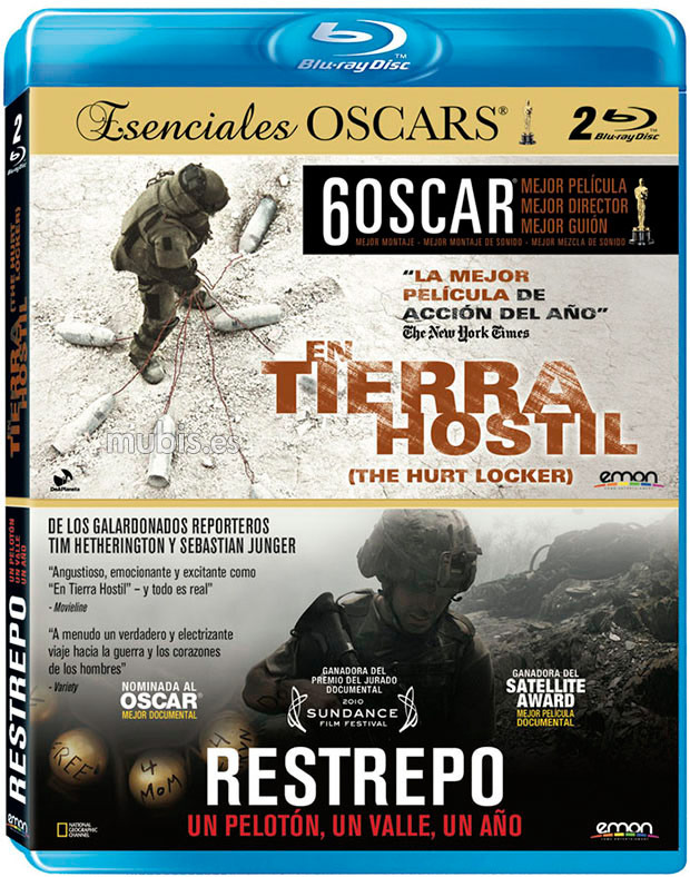 carátula Pack En Tierra Hostil + Restrepo Blu-ray 1