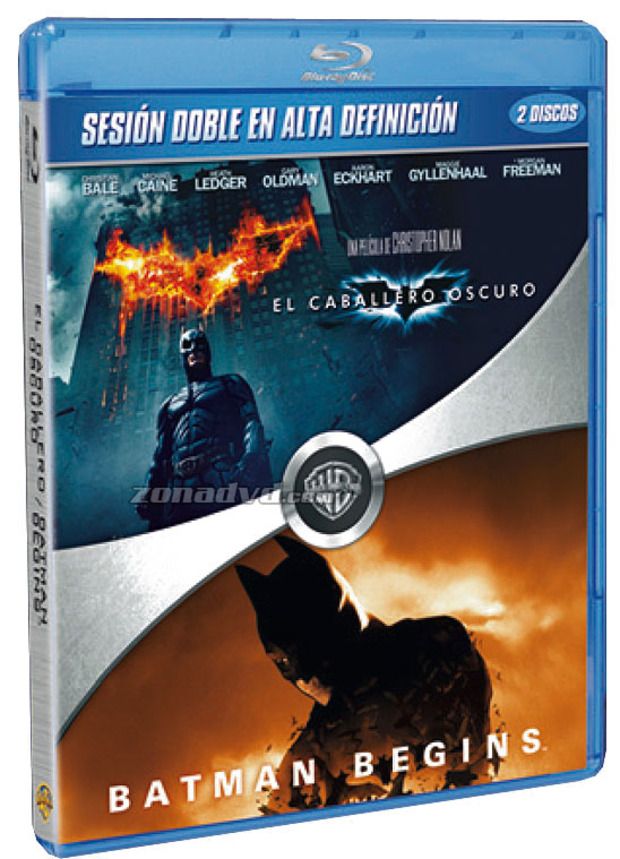 carátula Pack El Caballero Oscuro + Batman Begins Blu-ray 1