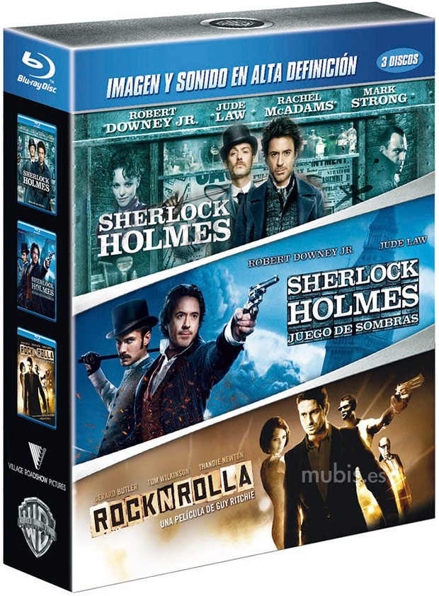 carátula Pack Sherlock Holmes + Sherlock Holmes 2 + RocknRolla  Blu-ray 1