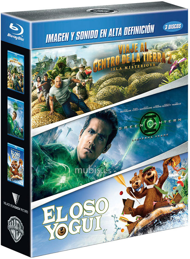 Pack Viaje al Centro de la Tierra 2 + Linterna Verde + El Oso Yogui Blu-ray