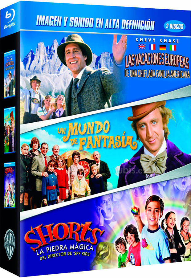 Pack Las Vacaciones Europeas de una Chiflada Familia Americana + Un Mundo de Fantasía + Shorts Blu-ray
