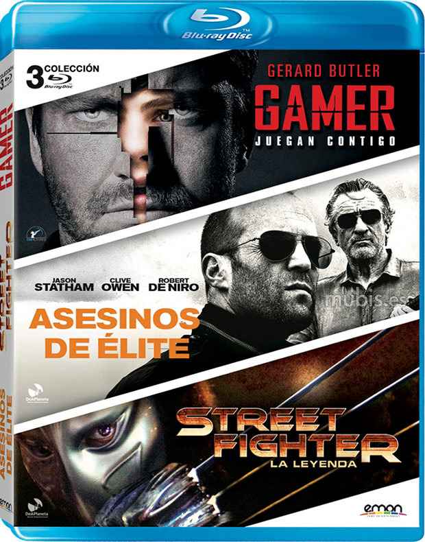 carátula Pack Gamer + Street Fighter + Asesinos de Élite Blu-ray 1