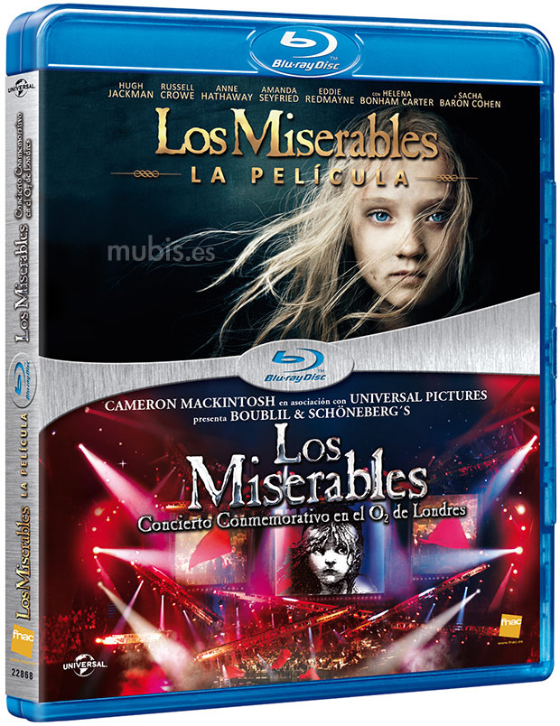 carátula Pack Los Miserables: Película + Concierto Blu-ray 1