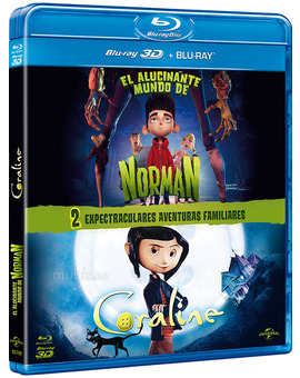 Pack El Alucinante Mundo de Norman + Los Mundos de Coraline Blu-ray 3D