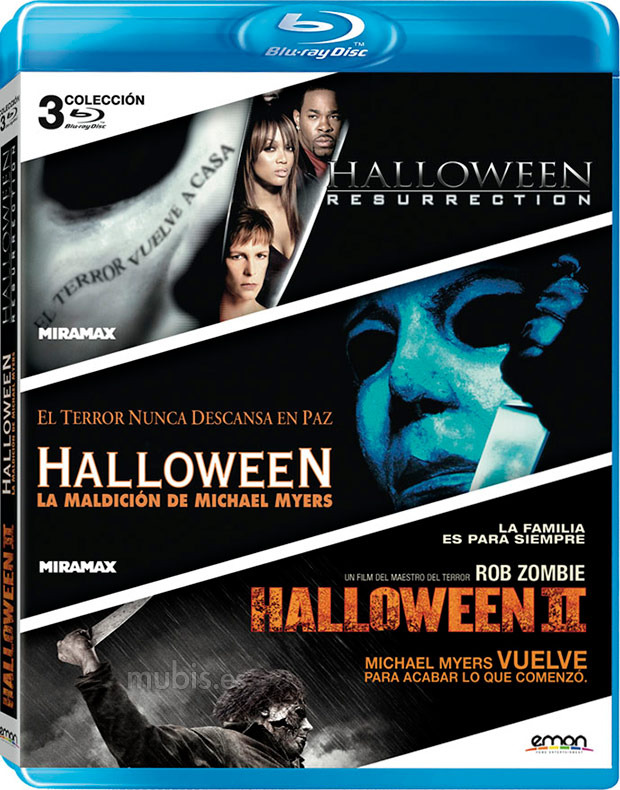 carátula Pack Halloween Resurrection + Halloween: La Maldición de Michael Myers + Halloween II Blu-ray 0