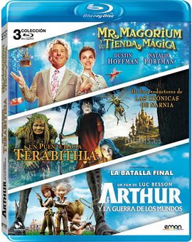 Pack Mr. Magorium y su Tienda Mágica + Un Puente hacia Terabithia + Arthur y los Minimoys Blu-ray