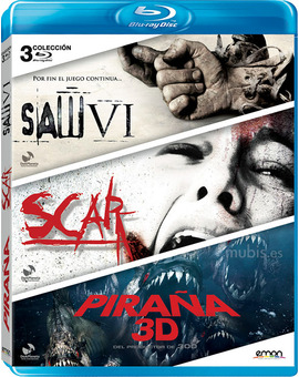 Pack Saw VI + Scar + Piraña Blu-ray