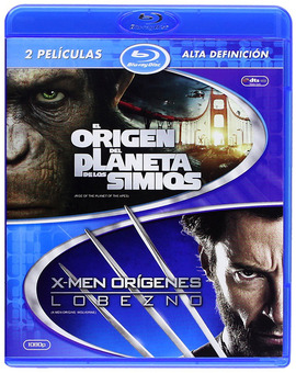 Pack El Origen del Planeta de los Simios + X-Men Origenes: Lobezno Blu-ray