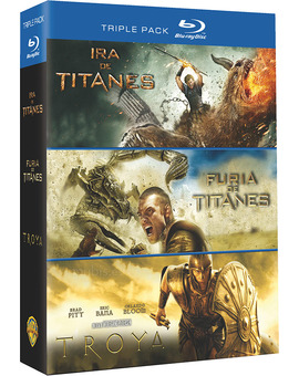 Pack Ira de Titanes + Furia de Titanes + Troya Blu-ray