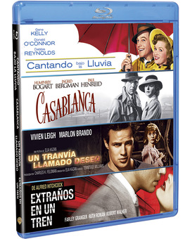 Pack Cantando Bajo la Lluvia + Casablanca + Un Tranvía llamado Deseo + Extraños en un Tren Blu-ray