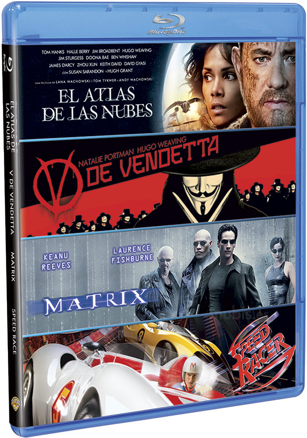 carátula Pack El Atlas de las Nubes + Speed Racer + Matrix + V de Vendetta Blu-ray 1