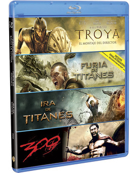 Pack Troya + Furia de Titanes + Ira de Titanes + 300 Blu-ray