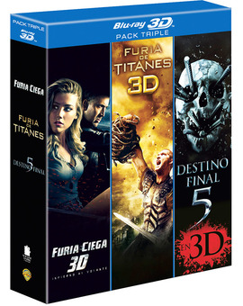 Pack Furia Ciega + Furia De Titanes + Destino Final 5 Blu-ray 3D