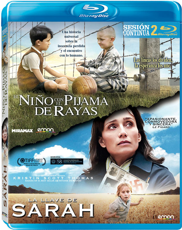 carátula Pack El Niño con el Pijama de Rayas + La Llave de Sarah Blu-ray 0