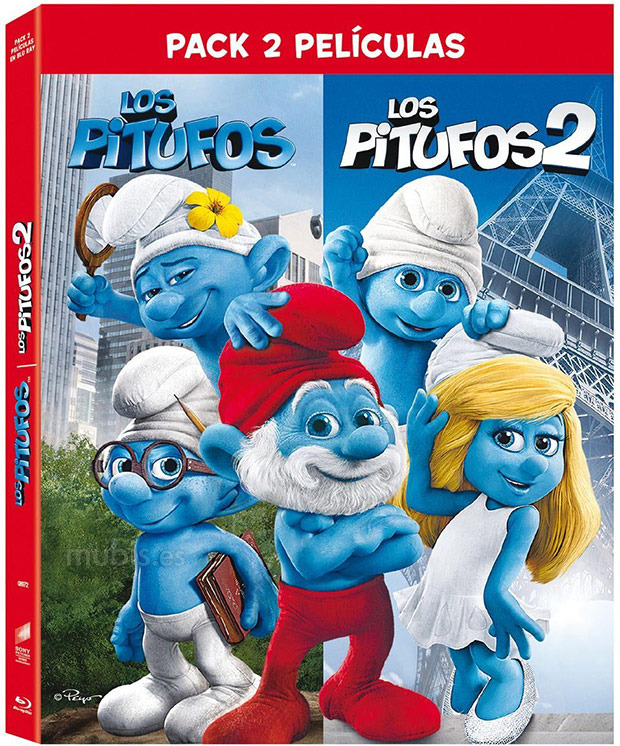 carátula Pack Los Pitufos 1 y 2 Blu-ray 1