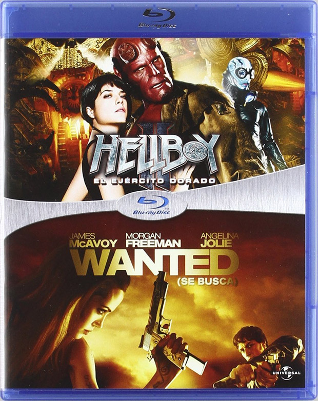 carátula Pack Hellboy 2 + Wanted Blu-ray 1