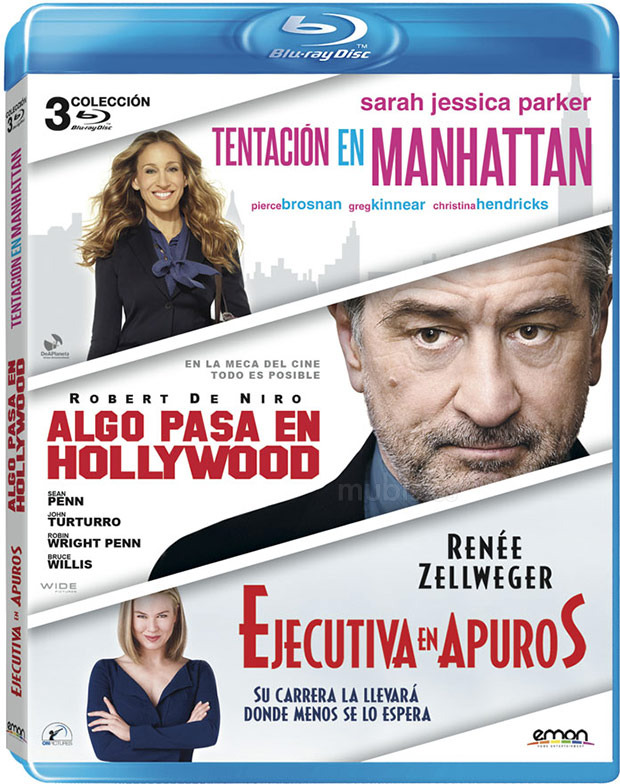 carátula Pack Tentación en Manhattan + Algo pasa en Hollywood + Ejecutiva en Apuros Blu-ray 1