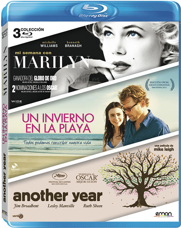 carátula Pack Mi Semana con Marilyn + Un Invierno en la Playa + Another Year Blu-ray 1