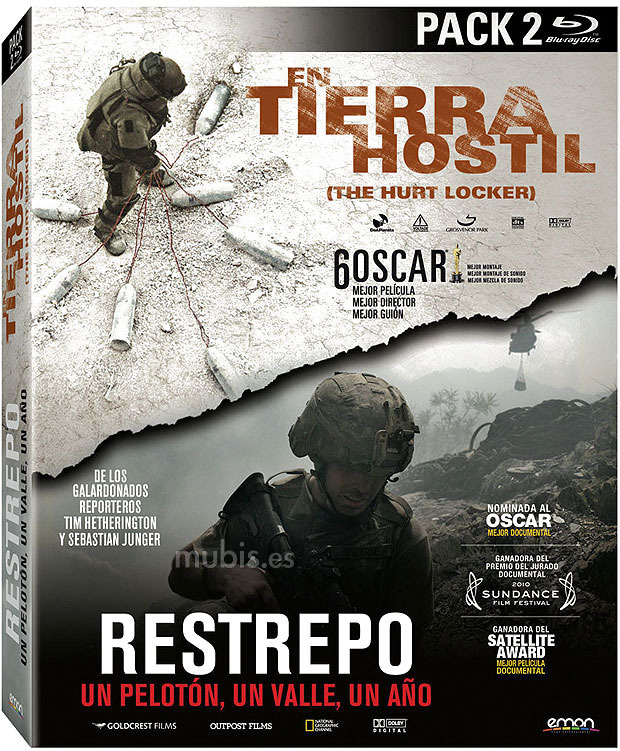 carátula Pack Restrepo + En Tierra Hostil Blu-ray 1