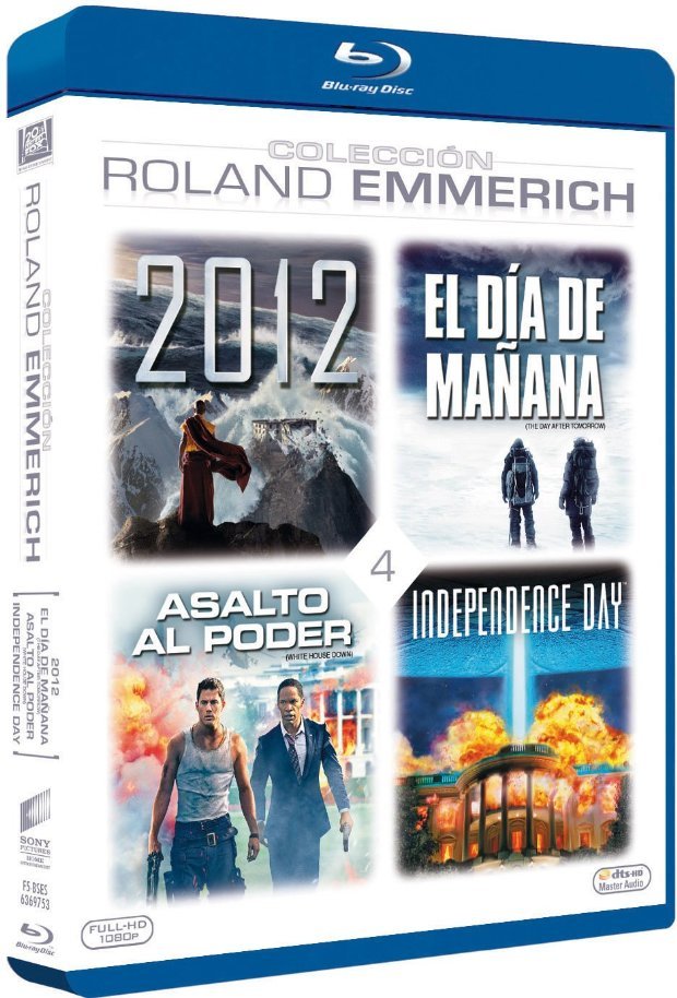 Pack Roland Emmerich: El Día de Mañana + 2012 + Asalto al Poder + Independence Day  Blu-ray