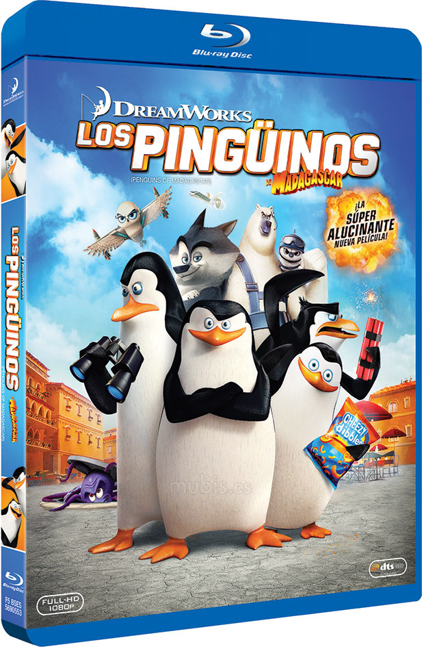 carátula Los Pingüinos de Madagascar Blu-ray 1