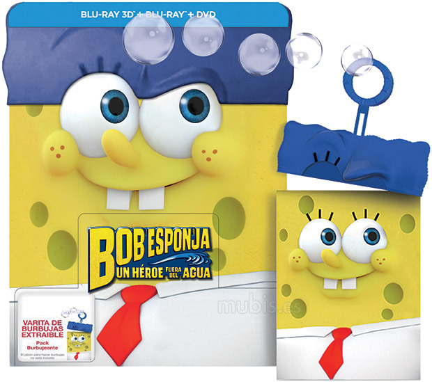 carátula Bob Esponja: Un Héroe fuera del Agua Blu-ray 3D 1