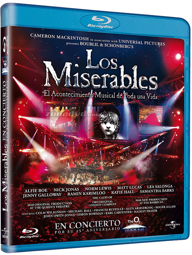 carátula Los Miserables (Concierto) Blu-ray 1