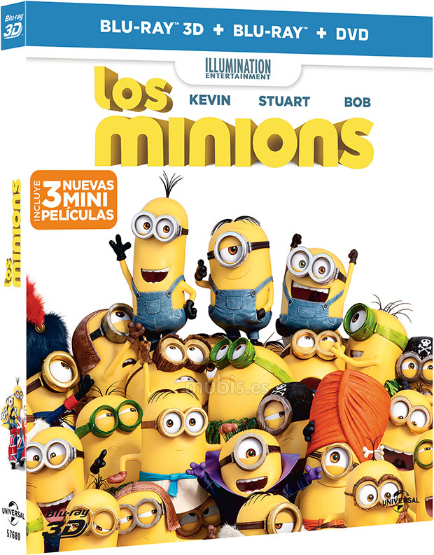 carátula Los Minions Blu-ray 3D 1