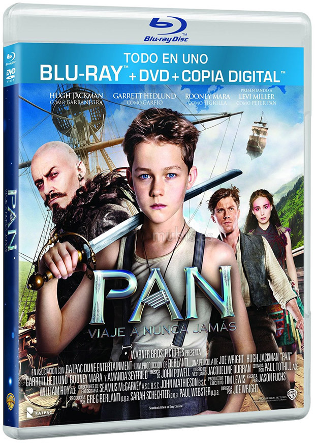 carátula Pan (Viaje a Nunca Jamás) Blu-ray 1