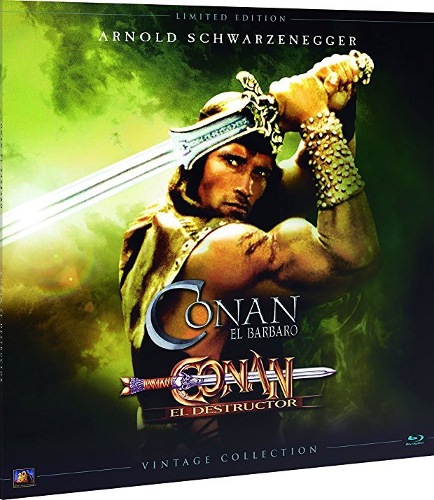 carátula Pack Conan, El Bárbaro + Conan, El Destructor (Vinilo Vintage Collection) Blu-ray 1