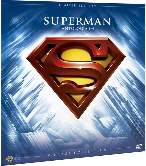 carátula Superman - Antología 1 a 4 (Vinilo Vintage Collection) Blu-ray 1