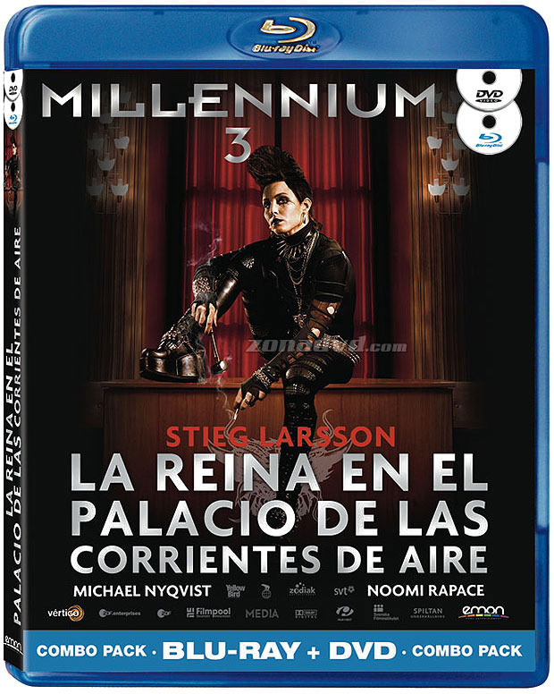 carátula Millennium 3: La Reina en el Palacio de las Corrientes de Aire (Combo Blu-ray + DVD) Blu-ray 1