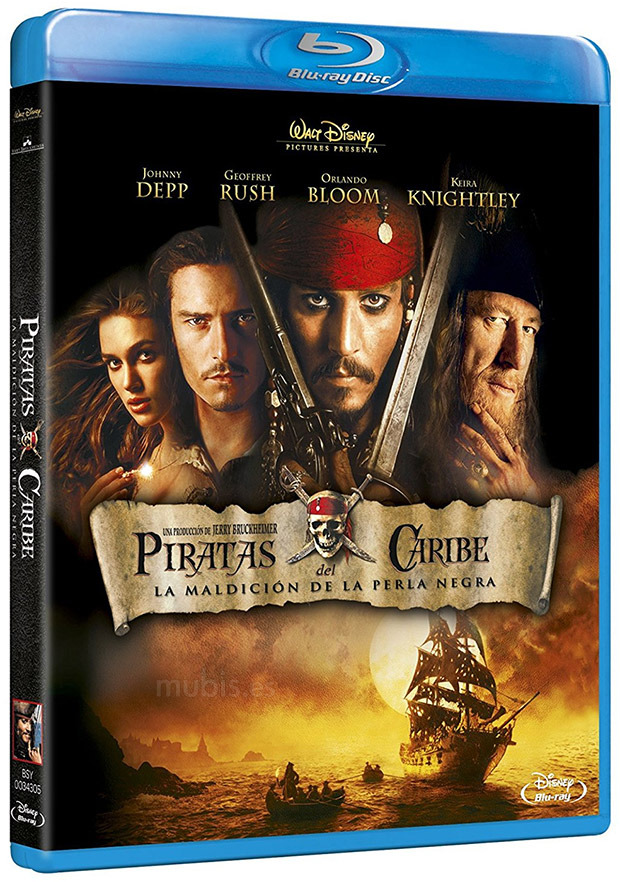 carátula Piratas del Caribe: La Maldición de la Perla Negra Blu-ray 1
