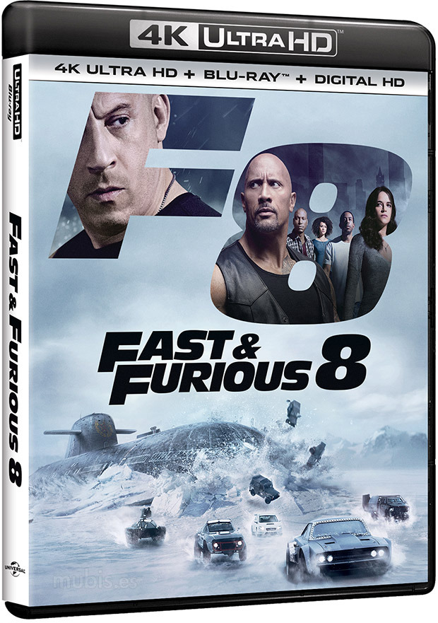 carátula Fast & Furious 8 Ultra HD Blu-ray 1