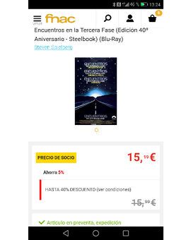 Steel de Encuentros 3 fase incluido en el 40% de Fnac junto a otros muchos lanzamientos de septiembre