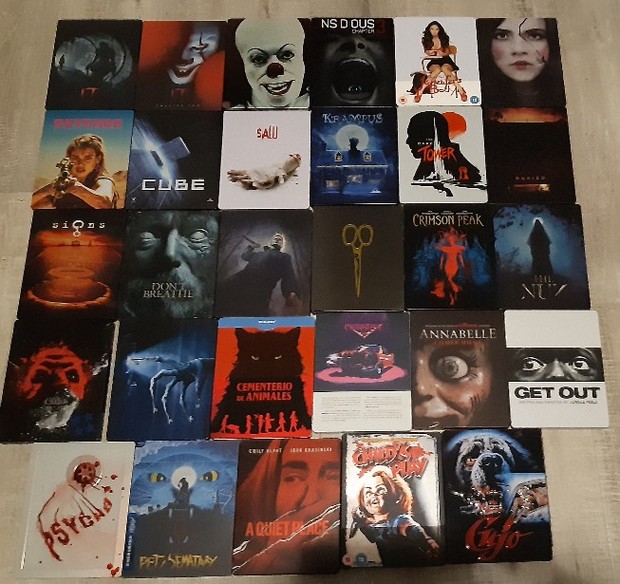 Tanda de steelbooks terroríficos de mi colección 