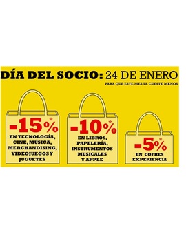 FNAC 3X2 + 15% DESCUENTOS PARA SOCIOS