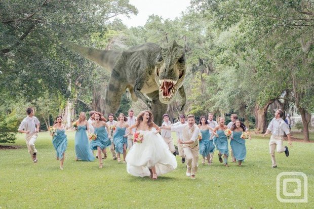 No me habría importado tener un recuerdo así del día de mi boda jajajaja