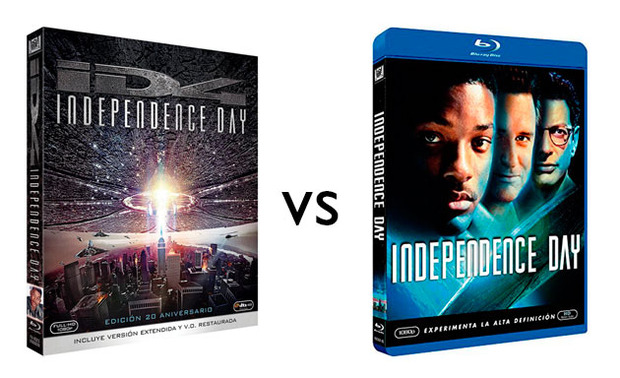 Comparativa de las dos ediciones Blu-ray de Independence Day