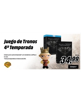 Diseño de la 4ª Temp. de "Juego de Tronos" & figura anti-estrés de Joffrey en mediamarkt.es
