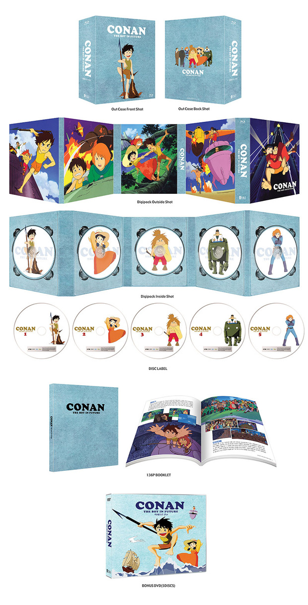 Digipak de "Future Boy Conan" de Hayao Miyazaki anunciado en Corea.