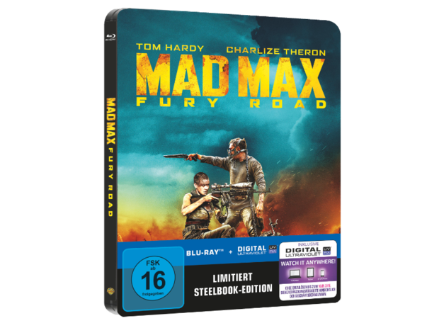Steelbook 2D de "Mad Max: Fury Road" anunciado en Alemania.