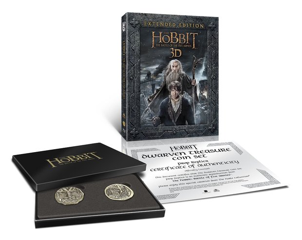 Edición con 'monedas' para la edición extendida de "The Hobbit: The Battle Of The Five Armies" en UK.