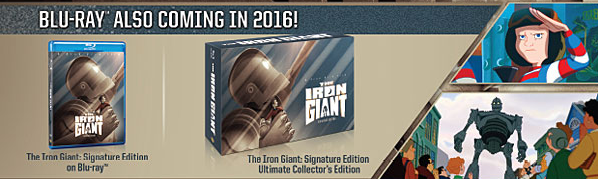 Carátulas y posible edición coleccionista de "The Iron Giant" en USA.