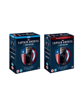 Pack para la trilogía de "Captain America" en 2D & 3D en UK.