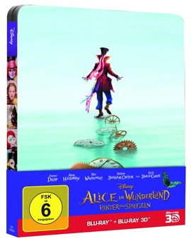 Diseño frontal del steelbook "Alice Trough The Glass" en Alemania.