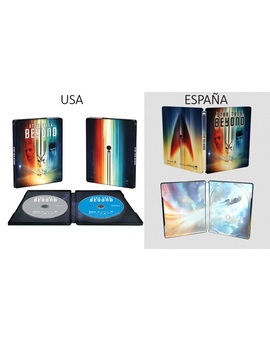 Diseños del steelbook "Star Trek Beyond" en USA & España.