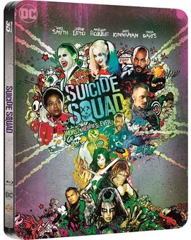 Nueva frontal del steelbook Escuadrón Suicida en exclusiva en España. 